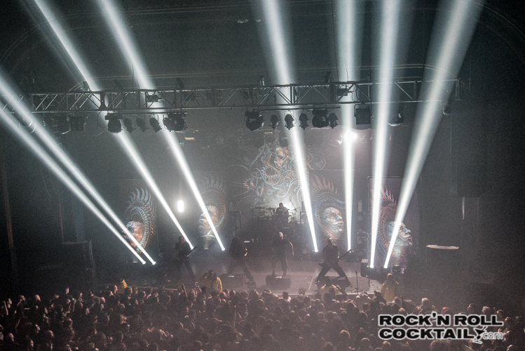 Exclusive photos of Meshuggah performing live at the O2 Forum Kentish Town in London shot by Jason Miller