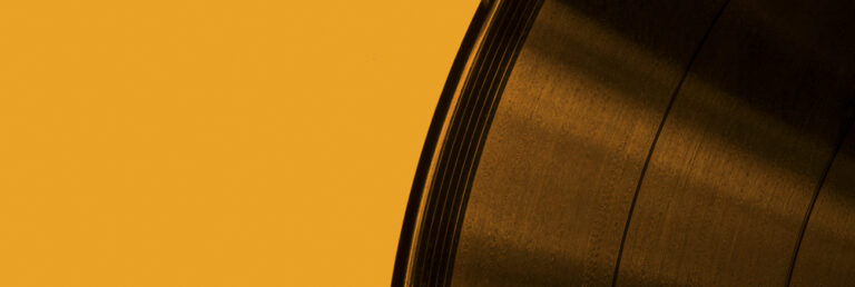close-up of a fragment of a vinyl record